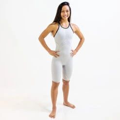 FINIS Rival 2.0 Closed Back Kneeskin | Elite Technical Racing Suit (White)