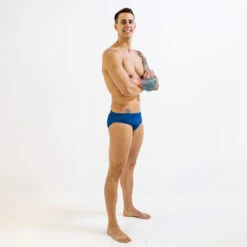 FINIS Maze Blue Brief | Durable Training And Competition Swimwear