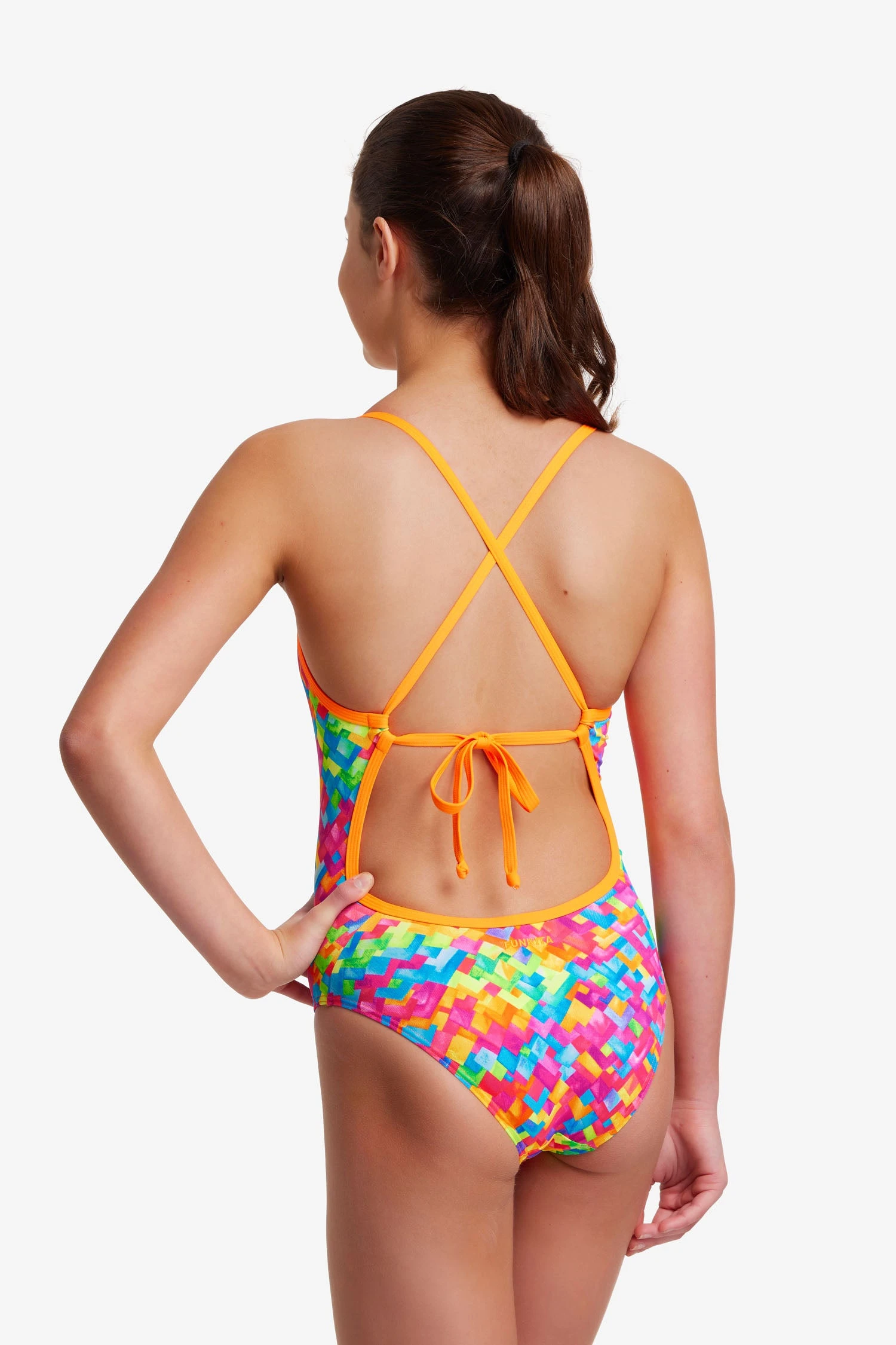 FUNKITA Stroke Rate | Girls Tie Me Tight One Piece - Image 5
