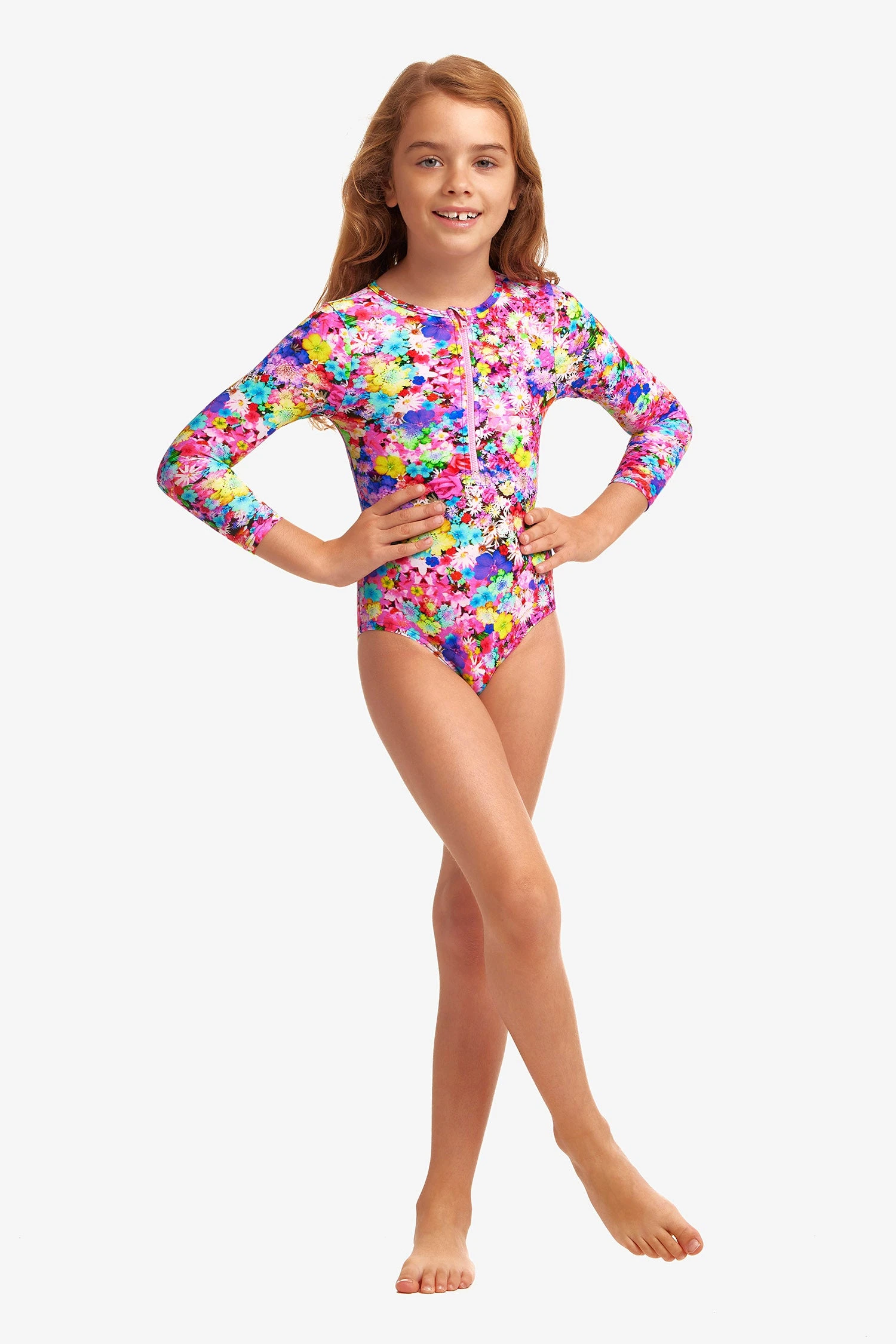 FUNKITA Garden Party | Toddler Girls Sun Cover One Piece - Image 2