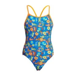 FUNKITA Big Cat Bash | Girls Diamond Back One Piece