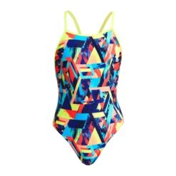 FUNKITA Blocked Bars | Girls Diamond Back One Piece