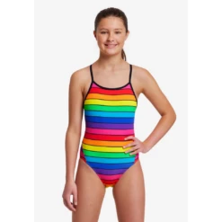FUNKITA Rainbow Racer | Girls Diamond Back One Piece