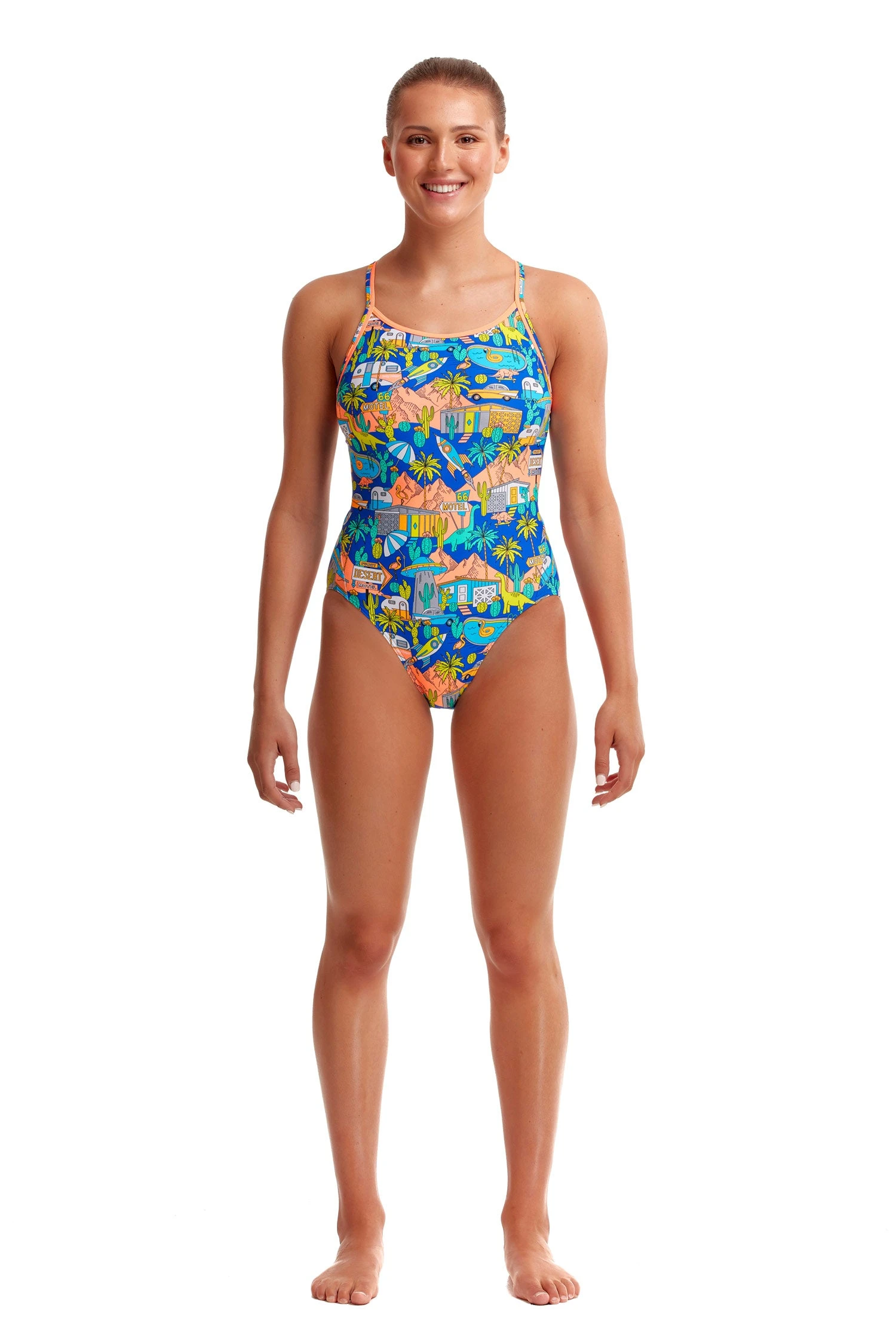 FUNKITA Wacky West | Ladies Eco Diamond Back One Piece - Image 3