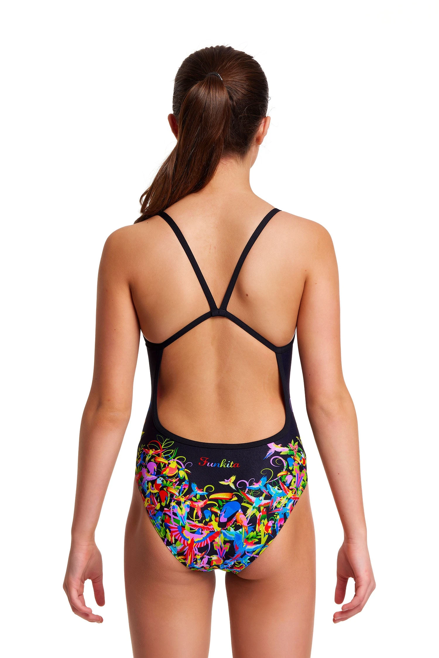 FUNKITA Macaw Magic | Girls Single Strap One Piece - Image 2