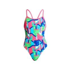 FUNKITA TEXTA TOWERS | GIRLS SINGLE STRAP ONE PIECE