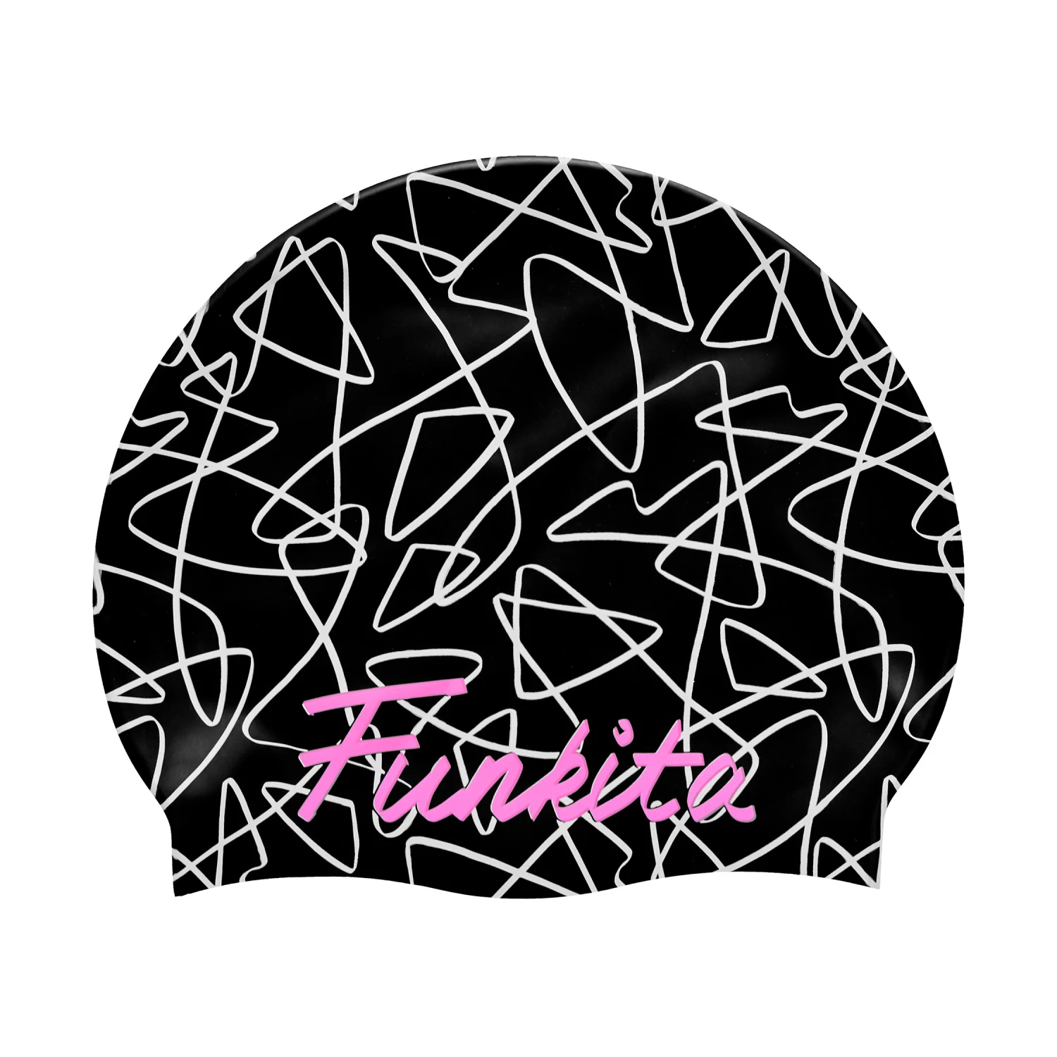 FUNKITA Texta Mess | Silicone Swimming Cap