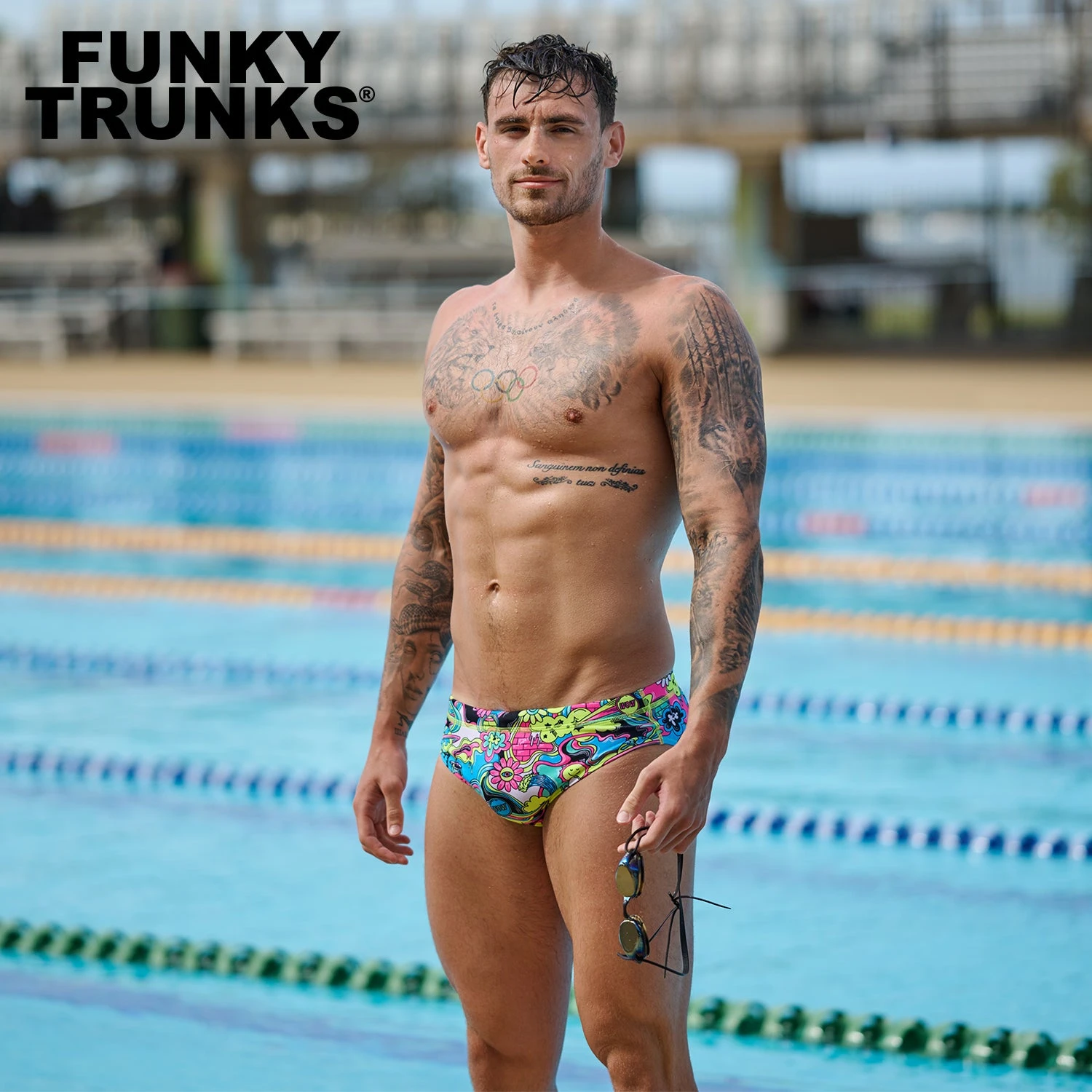 Funky Trunks Smash Mouth | Boys Sidewinder Trunks - Image 8