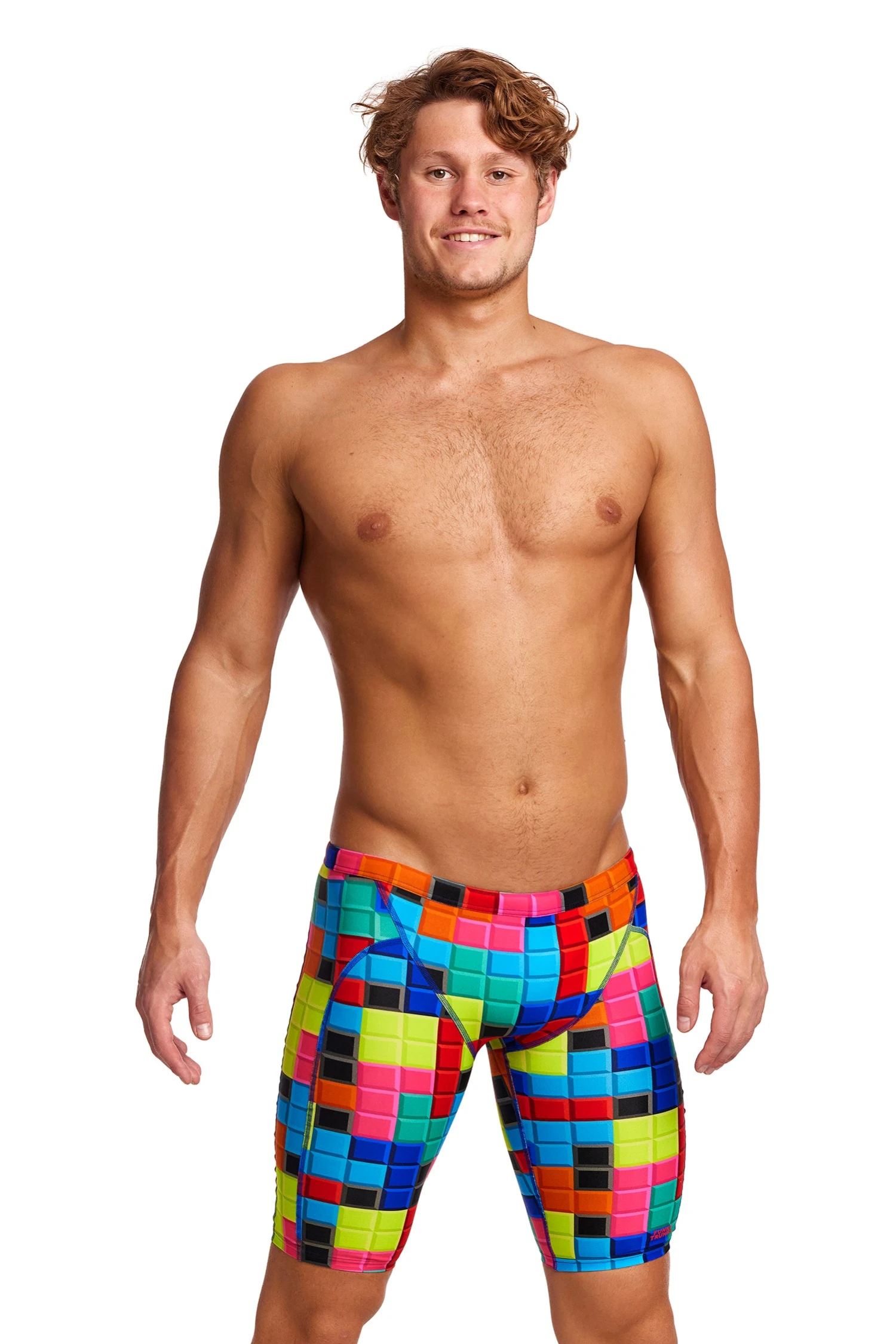 Funky Trunks Blocked | Mens Training Jammers - Image 8