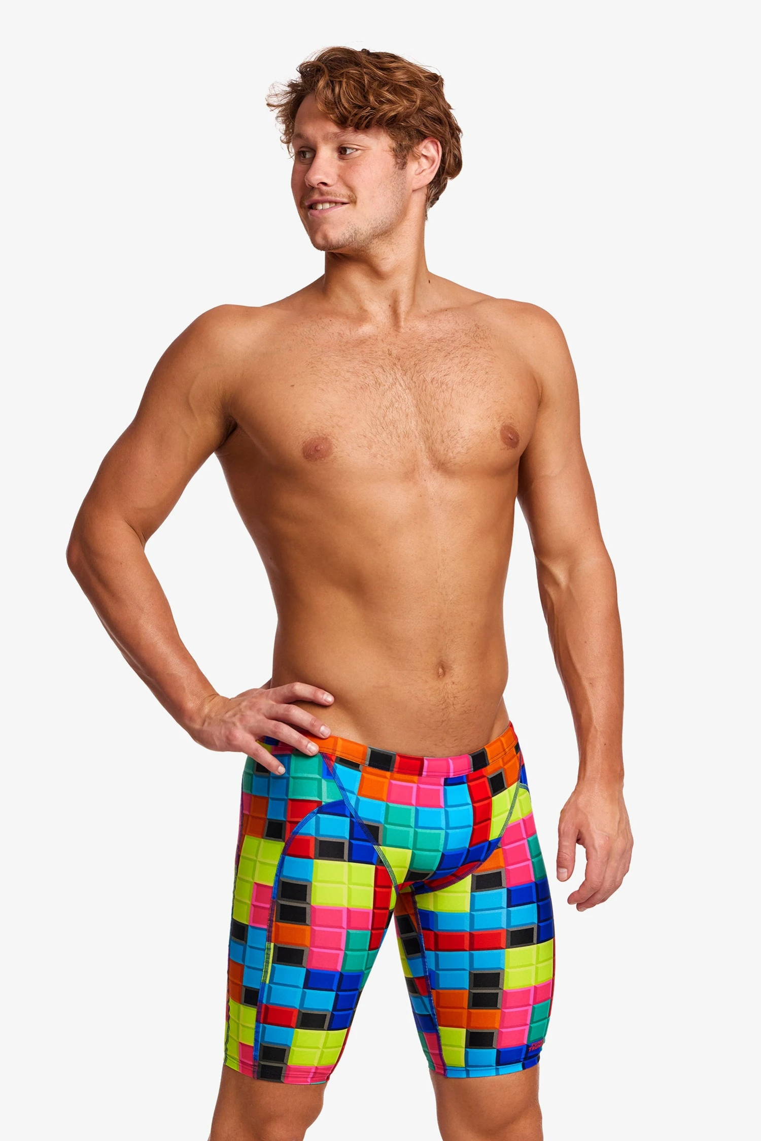 Funky Trunks Blocked | Mens Training Jammers - Image 5